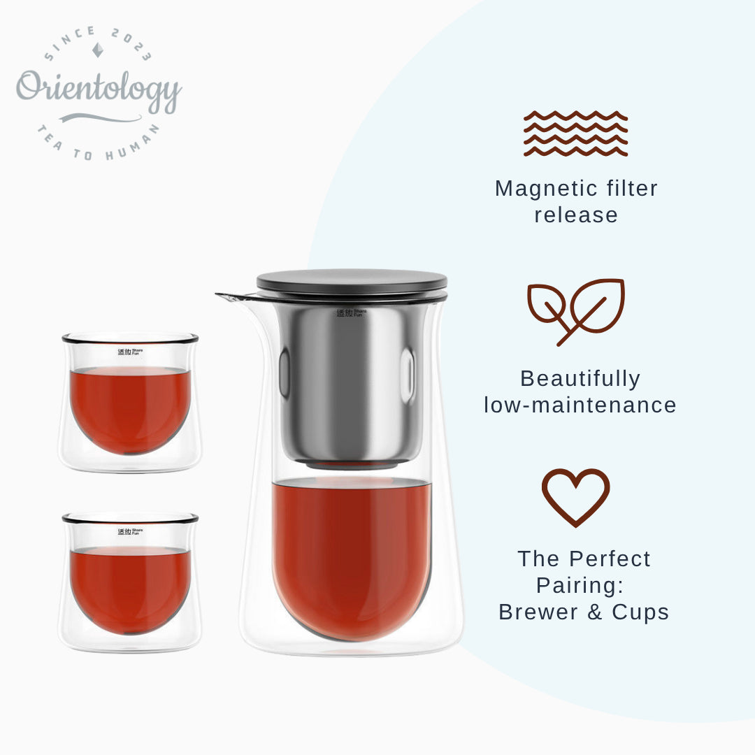 Borosilicate Glass Magnetic Gravity Tea Infuser