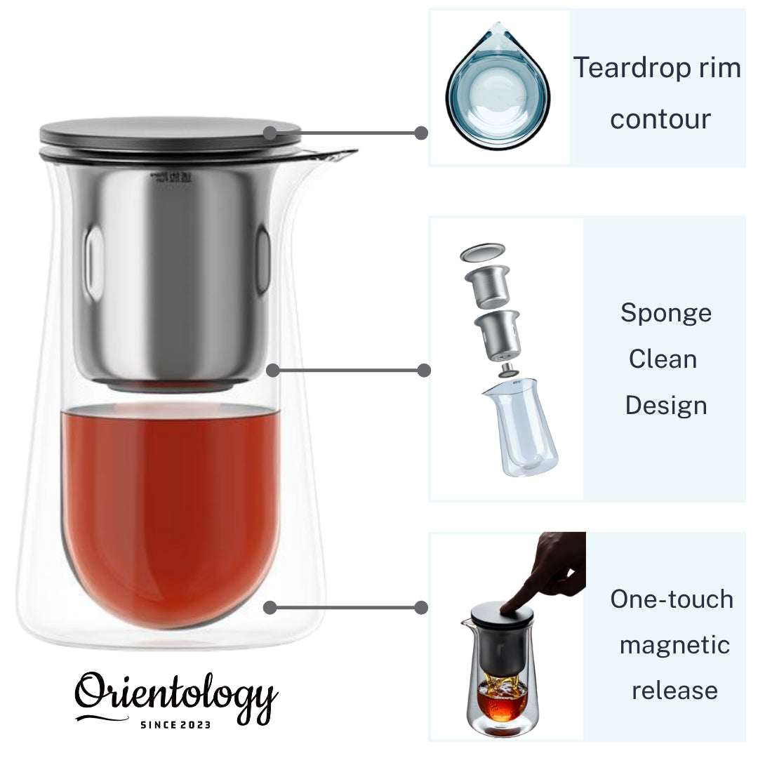 Borosilicate Glass Magnetic Gravity Tea Infuser